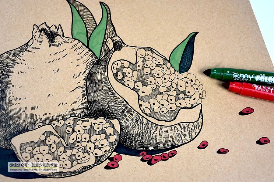 彩铅画8岁儿童画秋天风景,用彩铅画简单四个不同季节儿童画