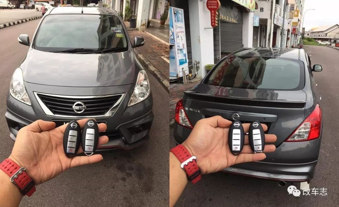 掏出这把骚气的GT-R钥匙后，妹子上我的车了！