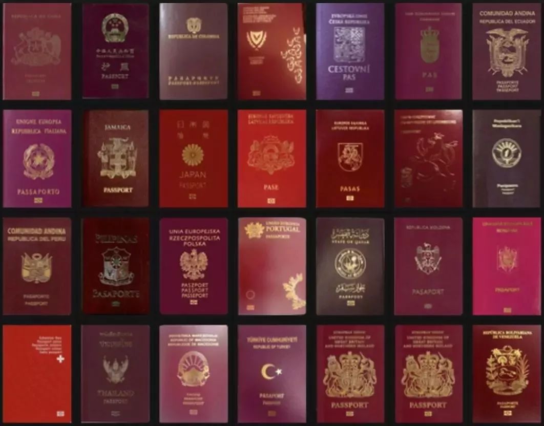 来看看护照颜色的背后有什么规律,中国护照什么颜色
