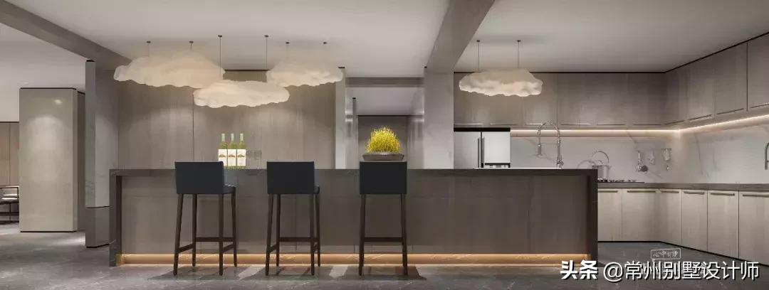 常州现代中式简约风格别墅装修,常州别墅装修空间规整的现代风格