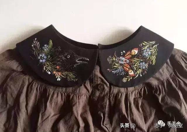 领口刺绣小花朵,刺绣花朵500种图片大全