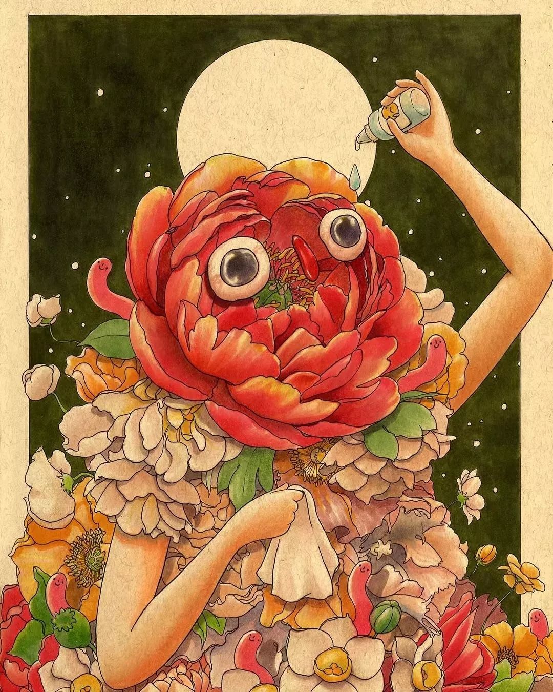 插画人物孤独唯美,插画师笔下的孤独