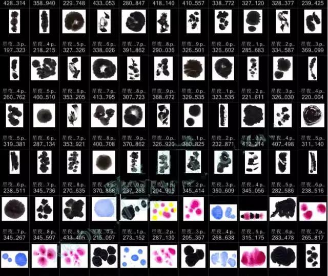 水墨笔刷免抠图,110款中国风水墨ps笔刷