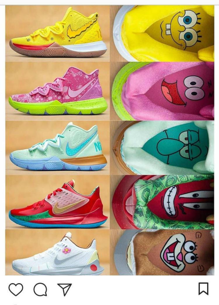 kyrie5海绵宝宝细节,kyrie5新配色海绵宝宝