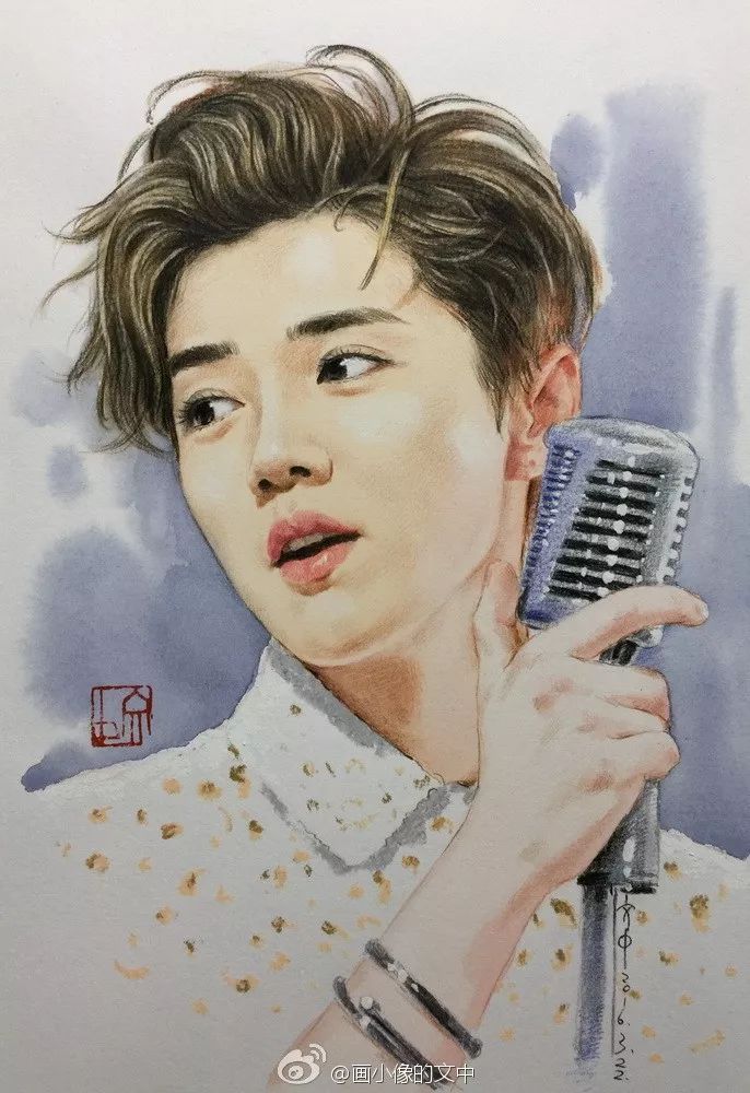 比起打印画,美院毕业的他,笔下这种彩铅水彩画才好看哭了~