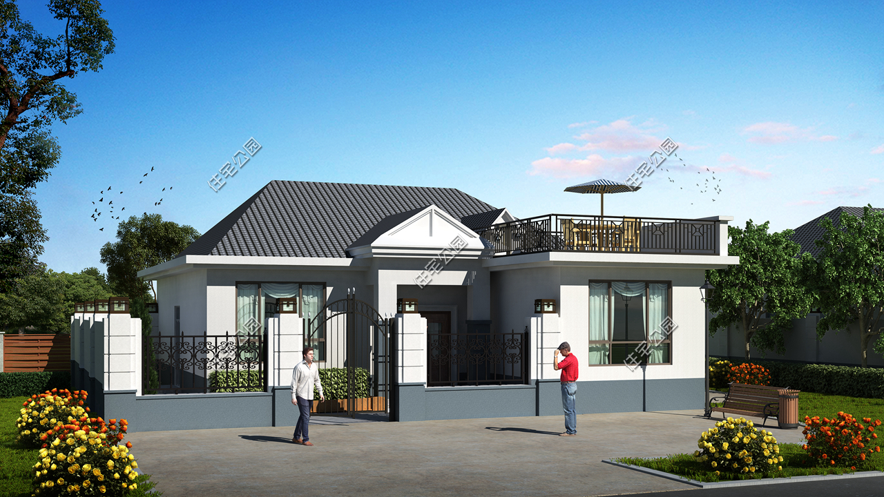 农村三层共400平米建房预算明细表,宅基地自建房一层半简单省钱