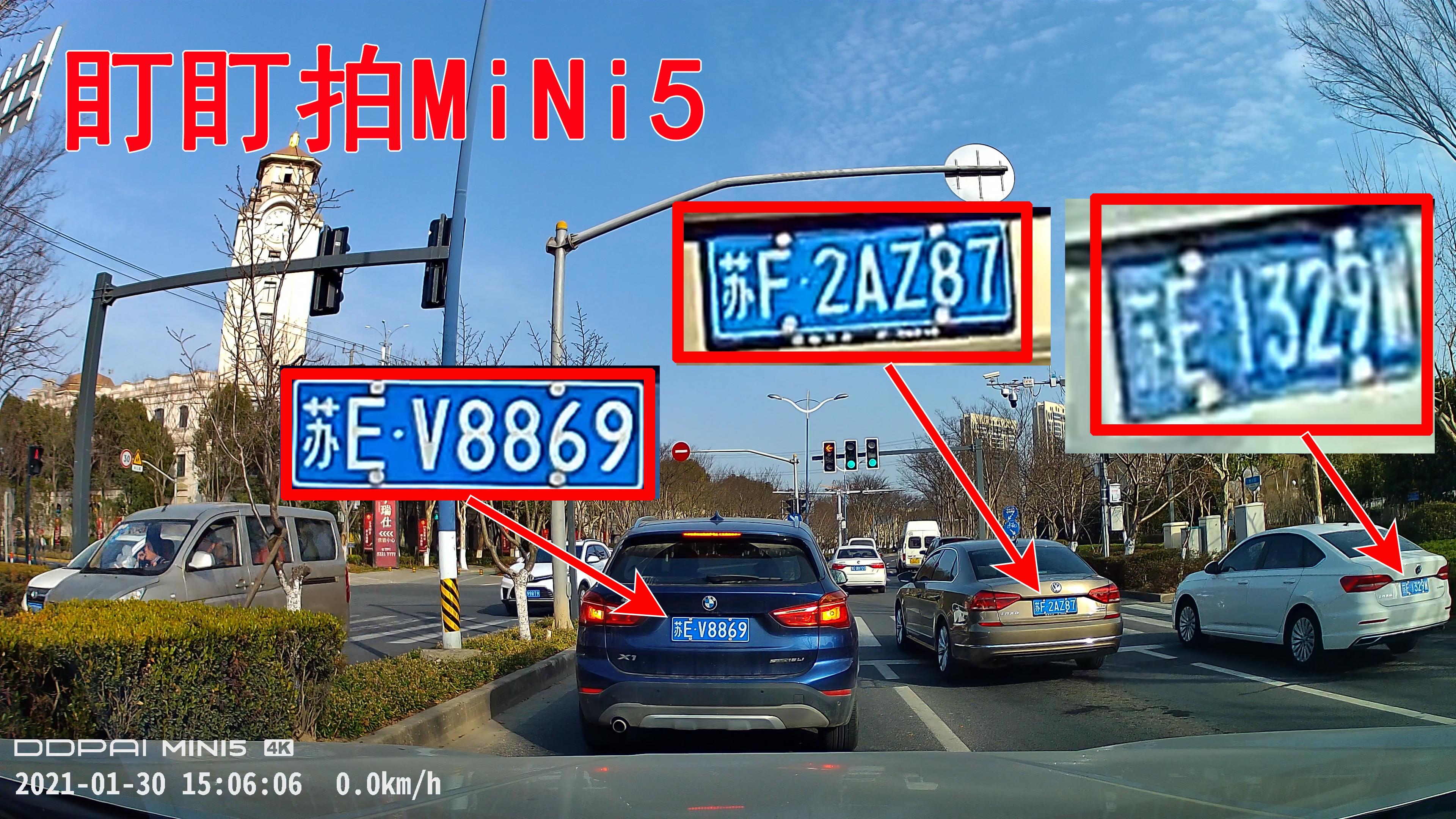 蕾橙测评实拍验证6款热门4K行车记录仪到底能不能拍清楚车牌？