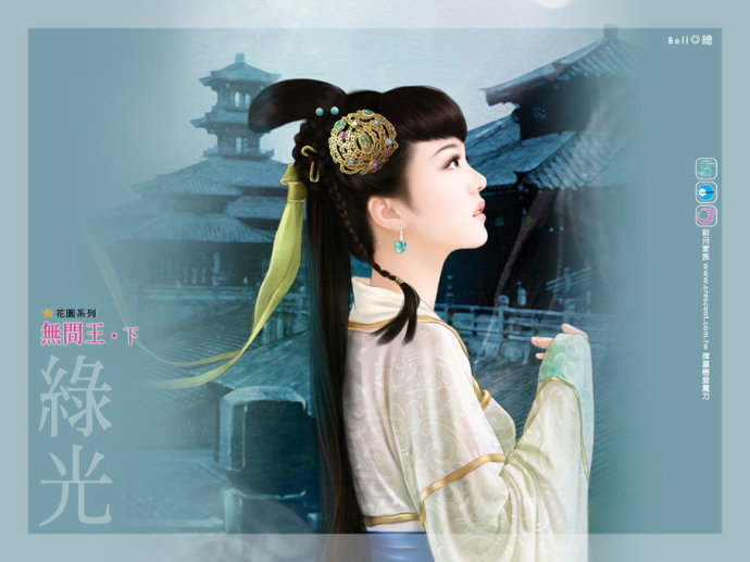 古典美女手绘,中式古典手绘效果图