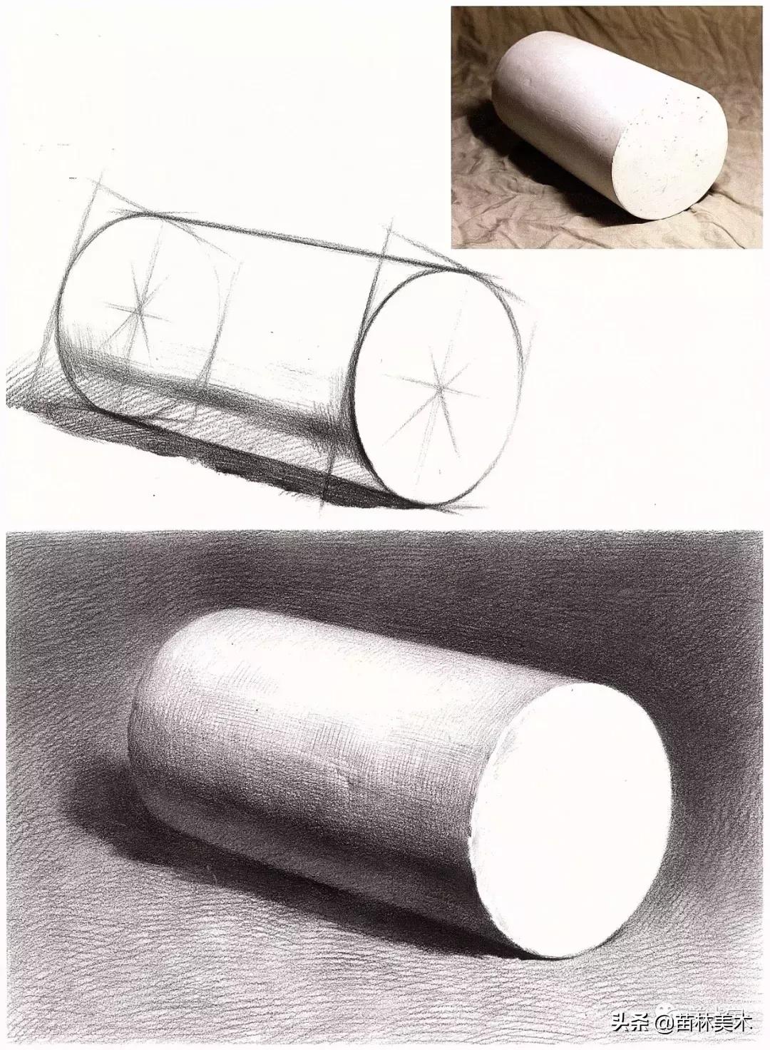 素描简单几何体图片,素描单个几何体大全