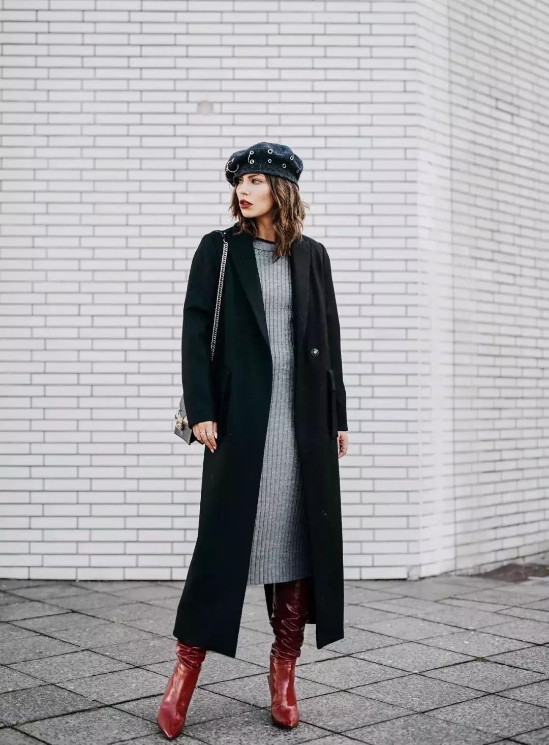 方领连衣裙冬天怎么穿,冬天也能穿的裙子