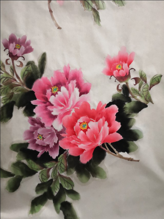 国画牡丹十字绣教程,牡丹图国画精品欣赏