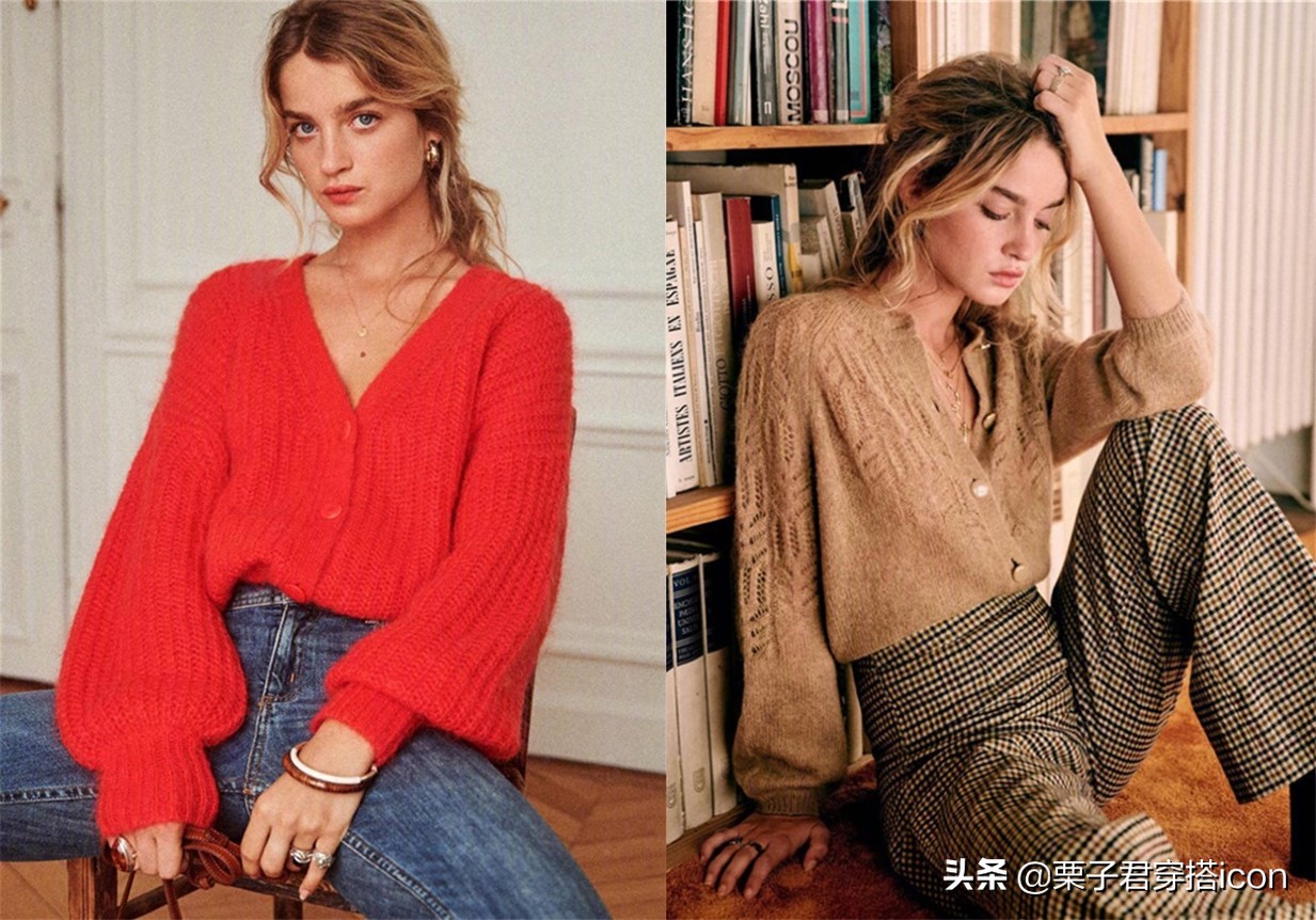 amass小香风奶奶衫,奶奶加绒加厚纯山羊绒衫