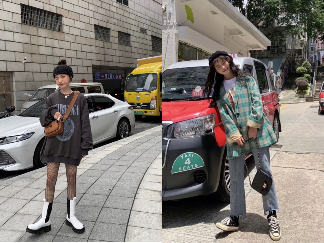 漫画女生的日常穿搭,韩风女生穿搭漫画