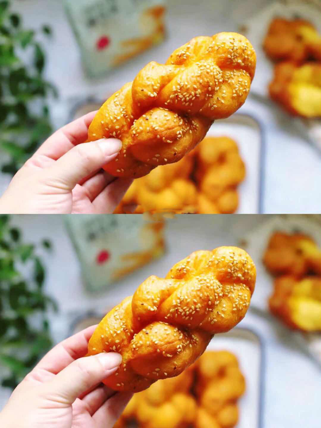 不加一滴水南瓜发糕,南瓜软麻花的家常做法