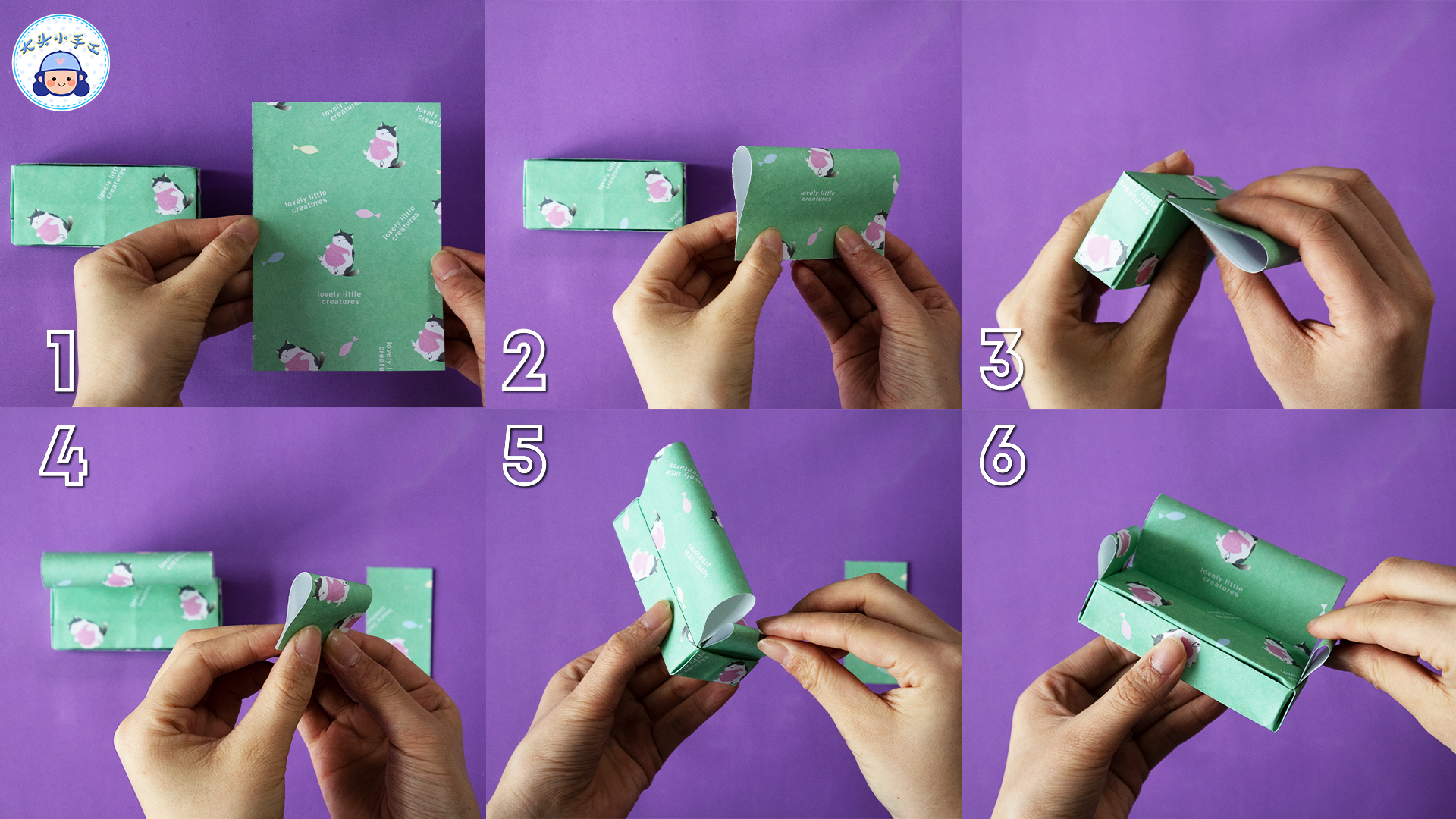 折纸小沙发最简单,简单儿童折纸沙发