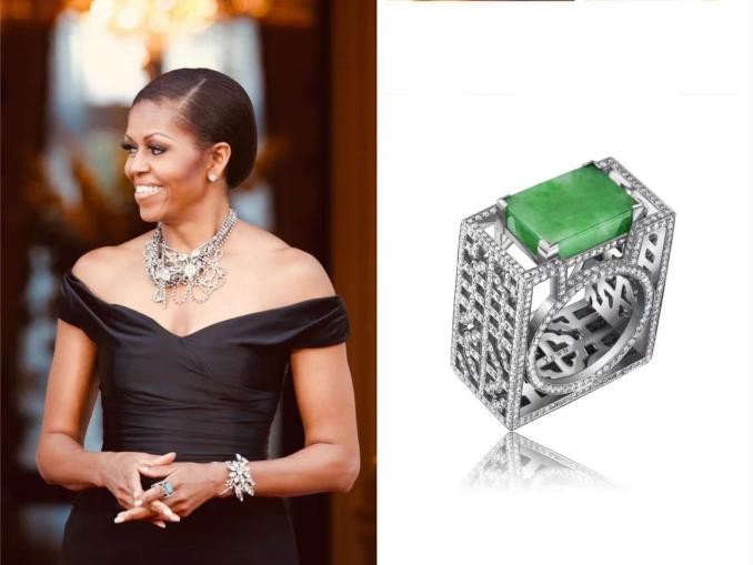 美国第一夫人也爱中国风的珠宝,真是太高级了