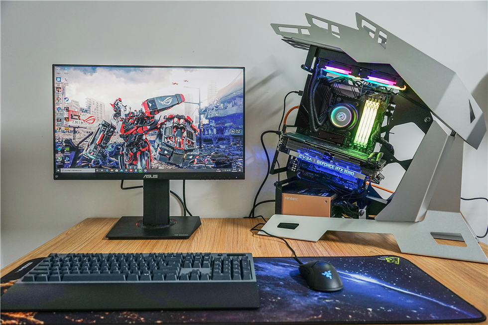 科技以灯为本,3600X+B450+BMR-24水冷+大水牛铁血战士机箱装机秀