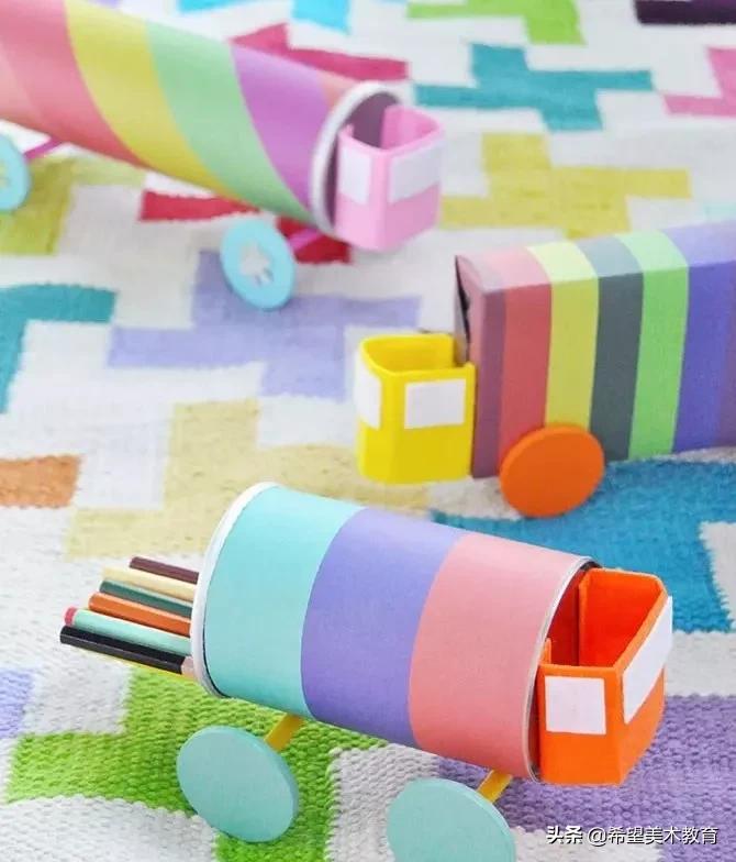 美育节手工作品表现美好假期,画室美术创意手工课