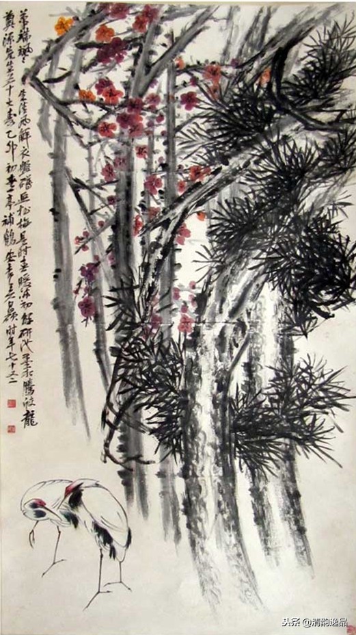 一代宗师吴昌硕作品欣赏,吴昌硕花鸟技法讲解