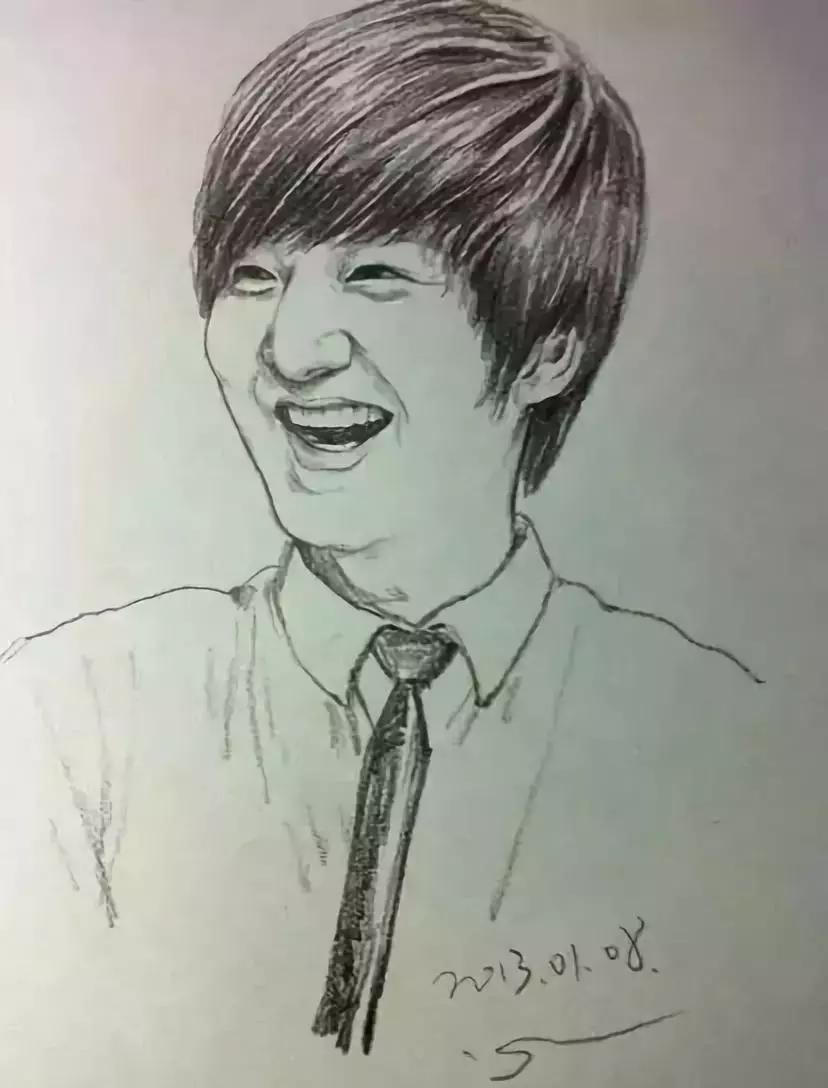 速写看一眼画一笔,用速写的方法画肖像画