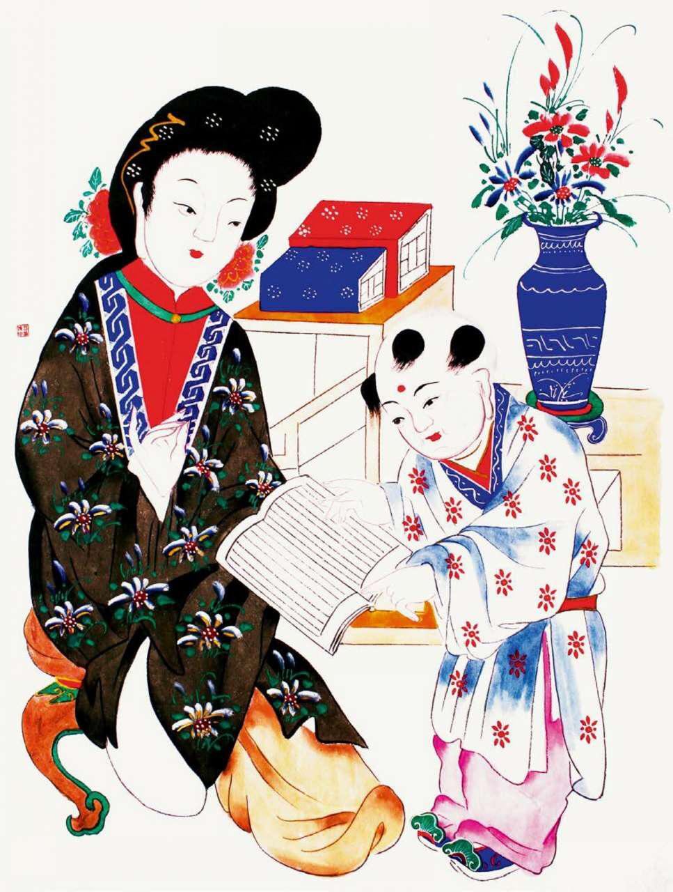 仕女人物瓷板画,仕女人物绘画