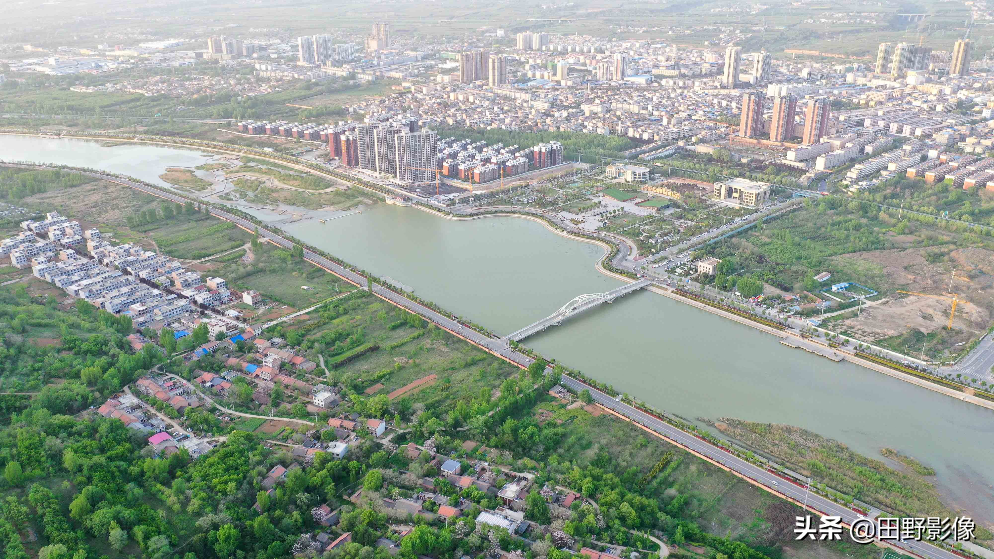 蓝田县航拍美景,蓝田县城的风景图