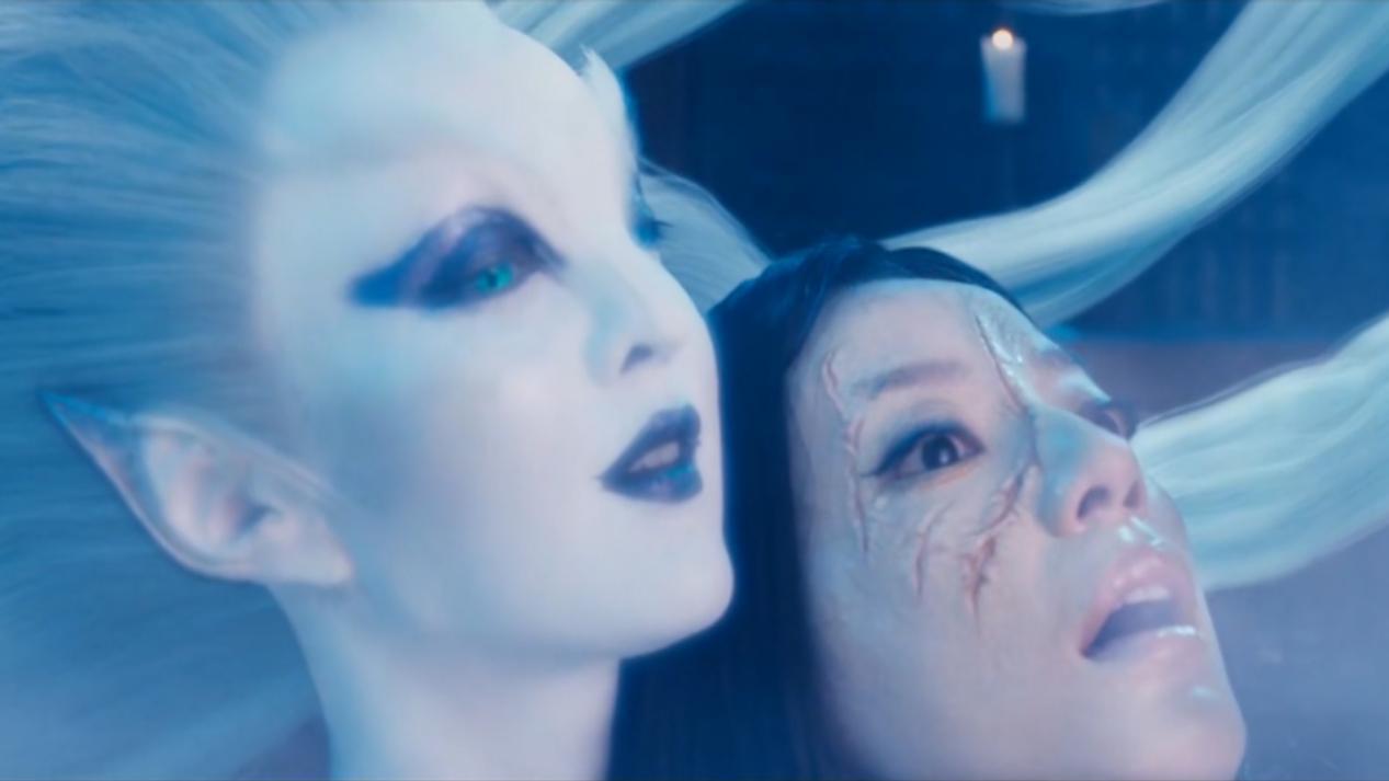 画皮2周迅第二次给公主换皮,赵薇周迅画皮水中换皮花絮