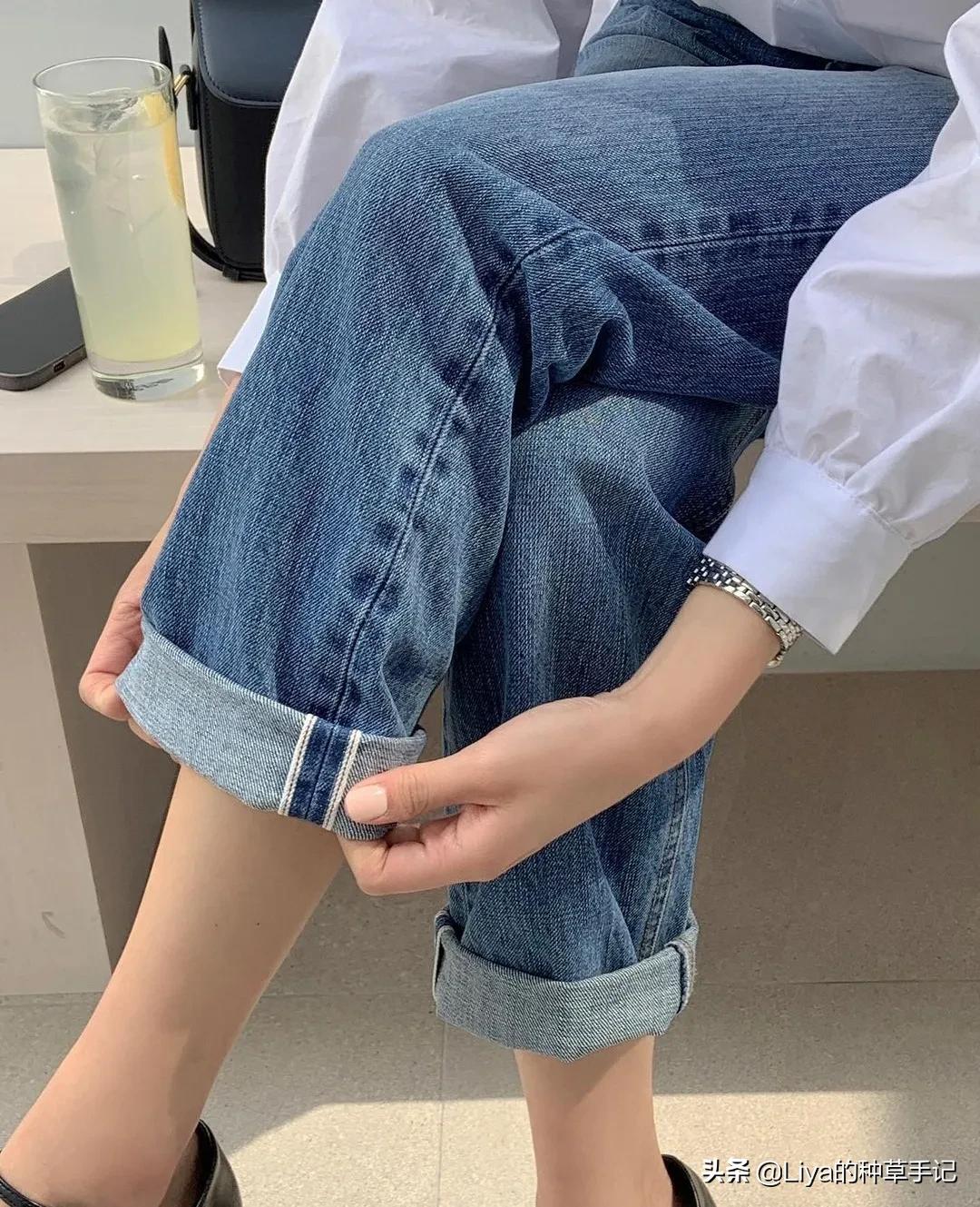 初中生牛仔裤搭鞋子女,学生党搭校裤鞋子女