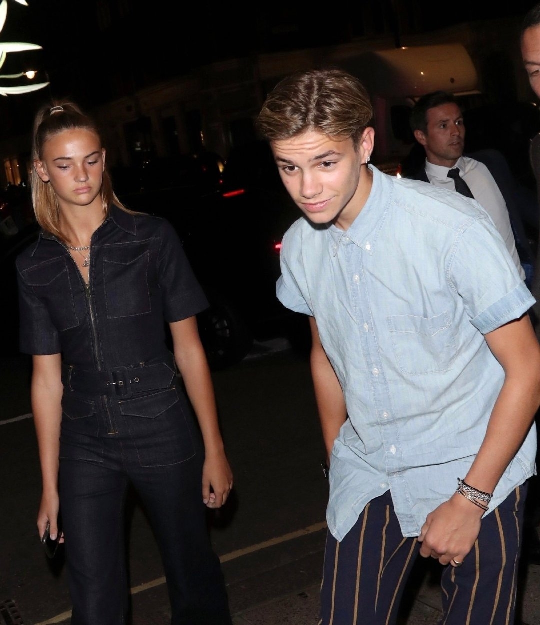 小贝全家助阵贝嫂,小贝二儿子罗密欧首秀