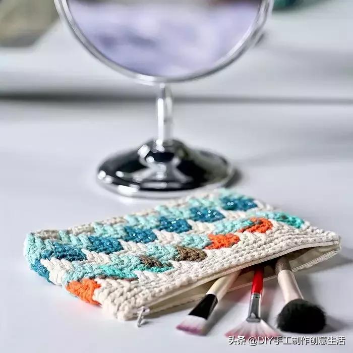 钩漂亮钩针收纳袋,钩笔袋编织教程