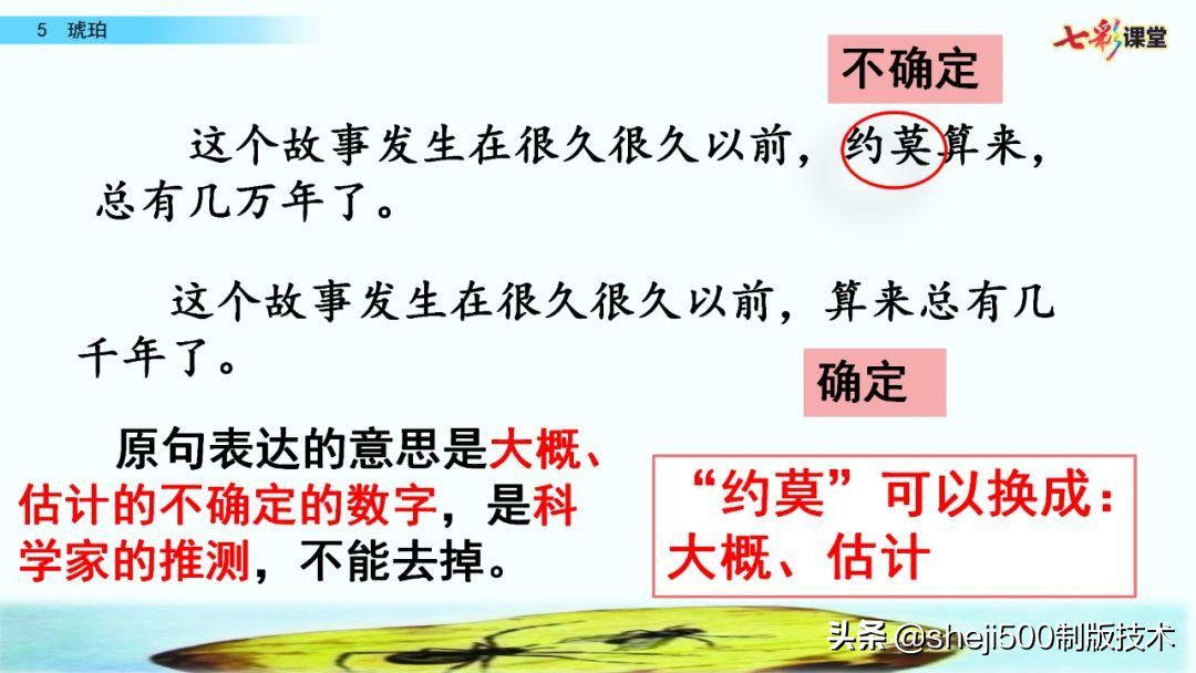 语文书四年级下册第5课琥珀预习,四年级下册第5课琥珀的思维导图