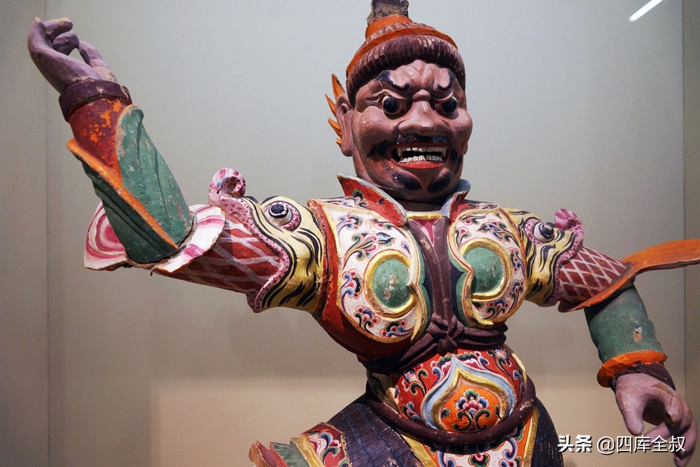 汉代彩绘俑一级文物图片高清,古代文物绘画线描三彩俑