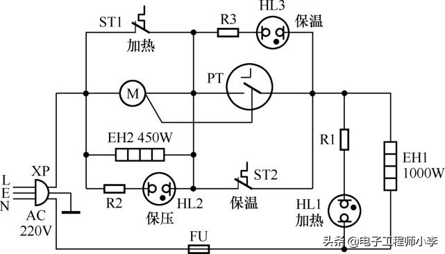 电压力锅电路原理图视频,典型电压力锅电路的识图方法图片