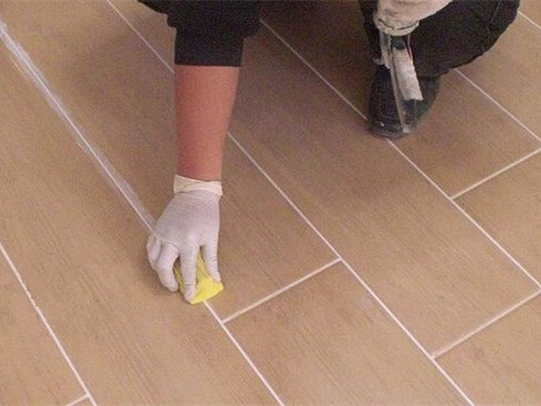 木纹砖不做美缝效果,木纹砖美缝后效果