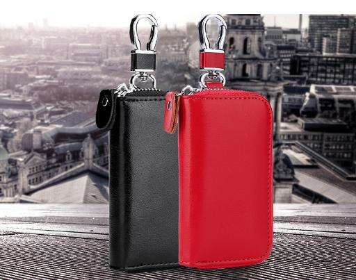 钥匙扣真皮小钱包,小型多功能钥匙包真皮