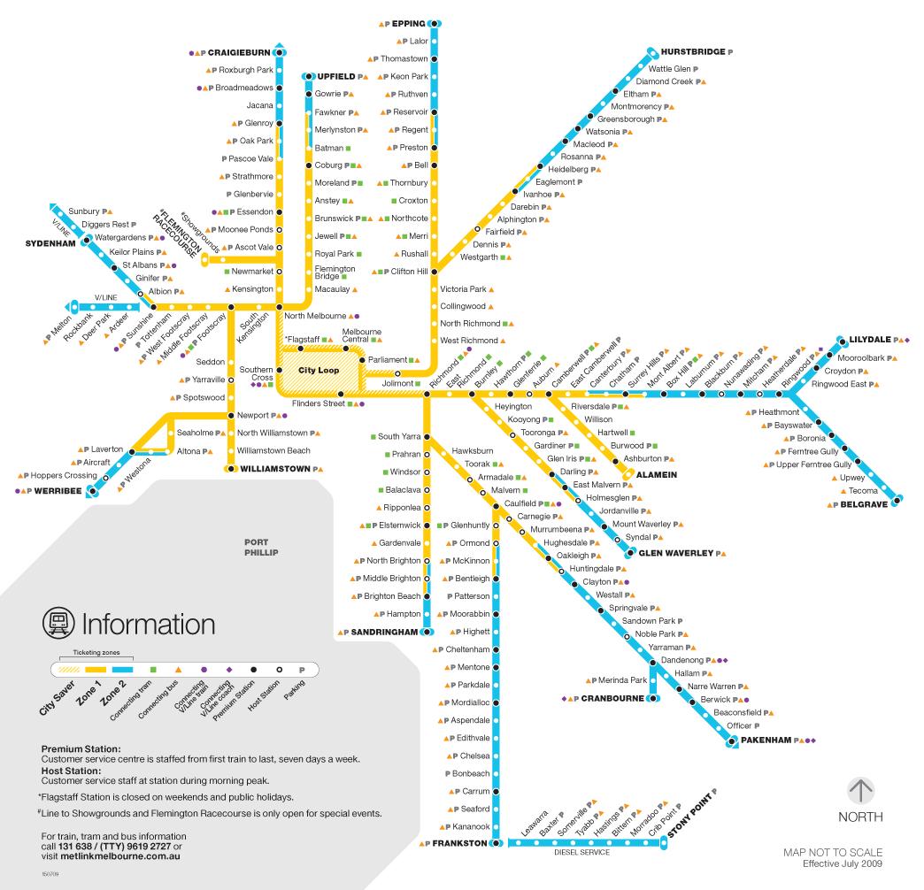墨尔本市中心免费火车,墨尔本公交车攻略