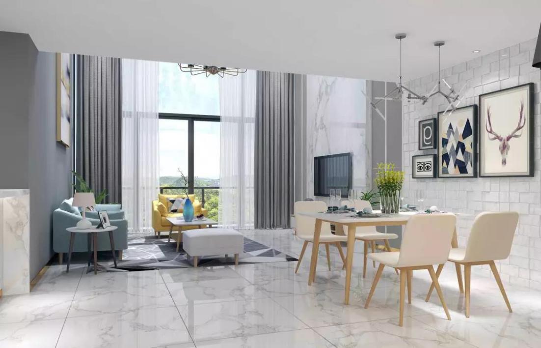 客厅铺哪种瓷砖好看实用又实惠,客厅瓷砖上墙用什么尺寸的瓷砖好