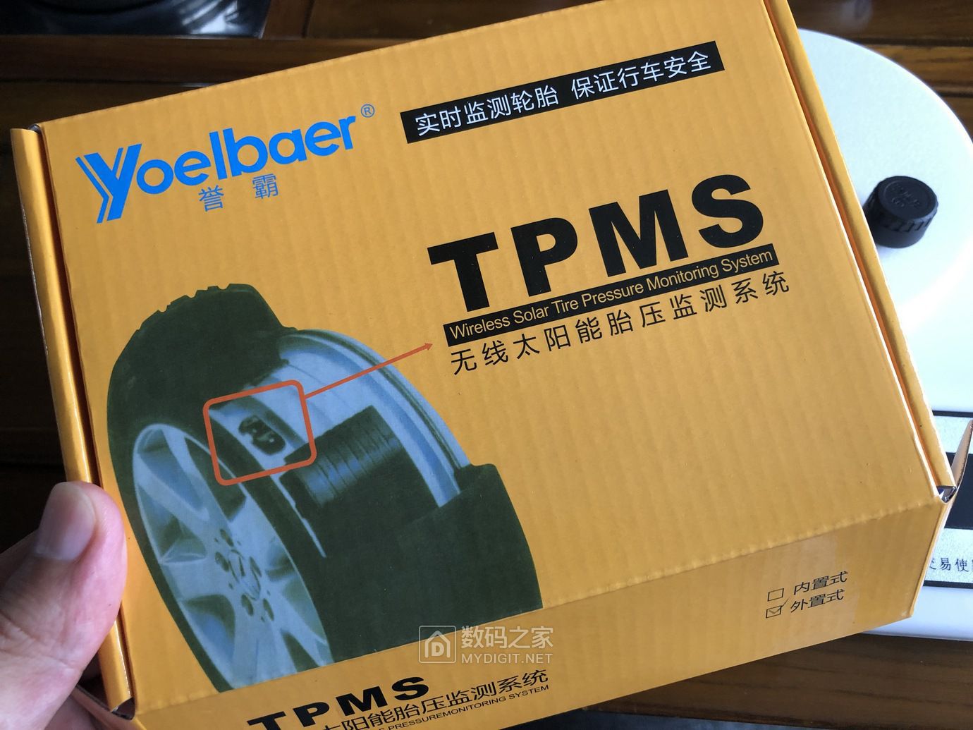 太阳能胎压监测器拆机,太阳能两用进口胎压监测器