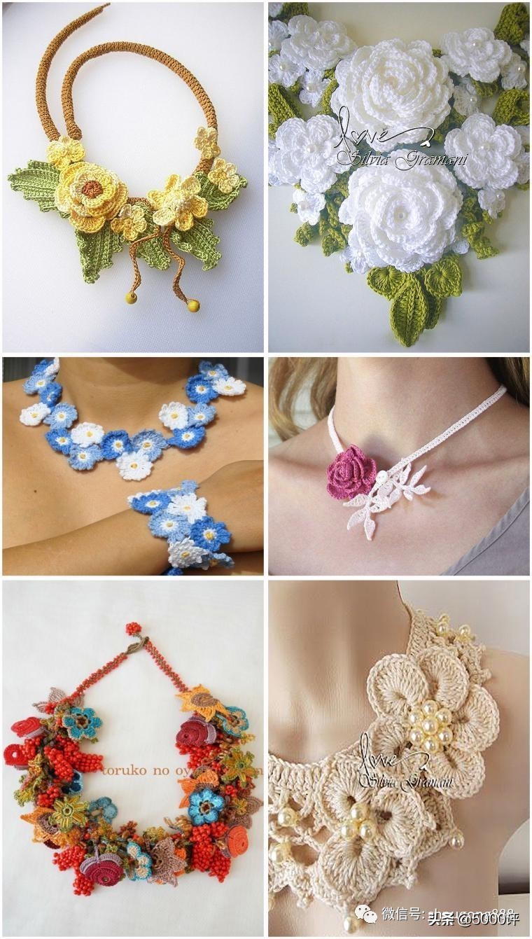 毛线钩精致的饰品,毛线钩织成品小玩意