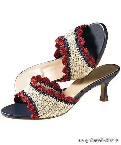 旧鞋底改造钩针鞋教程,手工钩鞋教程春夏季椰子鞋