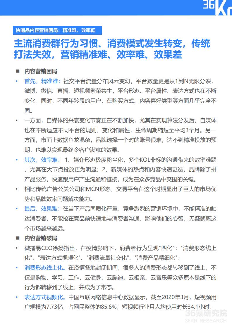 36Kr微播易:2020年快消品行业营销报告