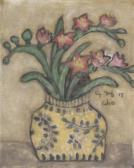 韩国女艺术家：卓秀英，画出来的雅致花草