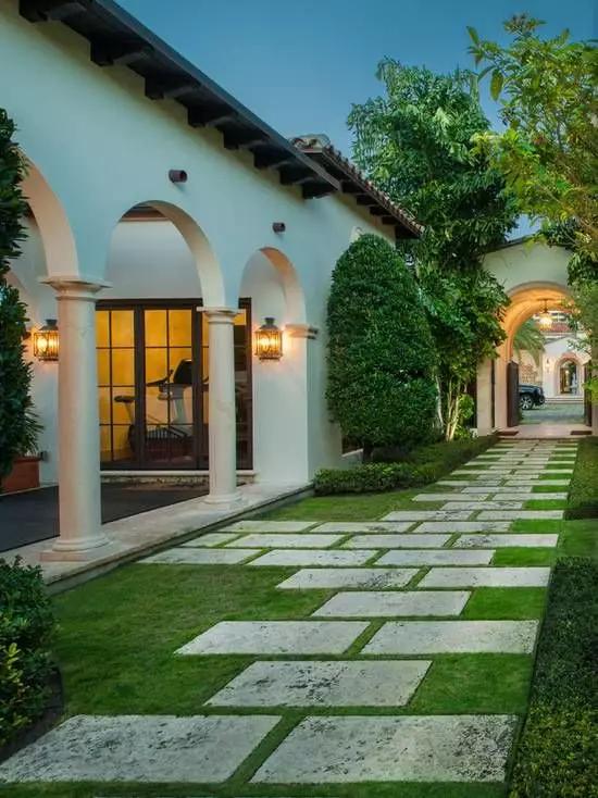 庭院铺装哪种方式效果最好,庭院地面铺装大理石效果图