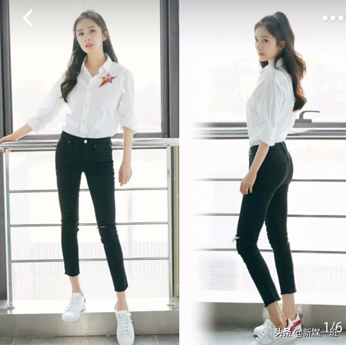 敢拿瑜伽裤外穿怕只有杨幂了，没有她这*棍电**腿，普通女生模仿不来