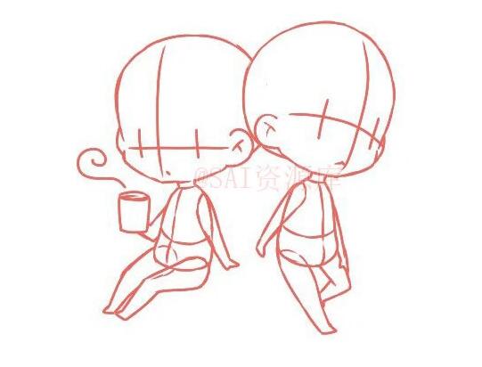 萌哒哒q版人物动态参考,收藏练习吧!