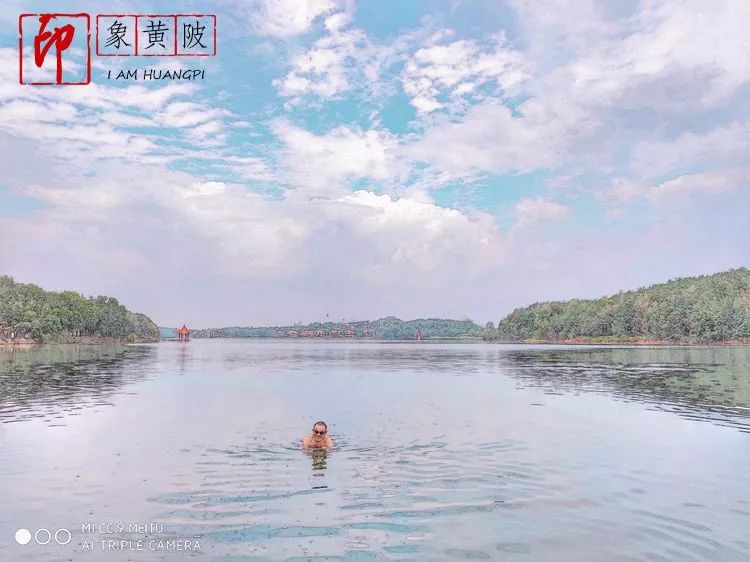 秋湖游泳,武汉木兰湖游泳