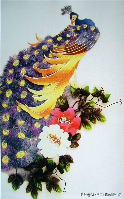 布艺diy拼布图案贴画,布画diy手工制作大全