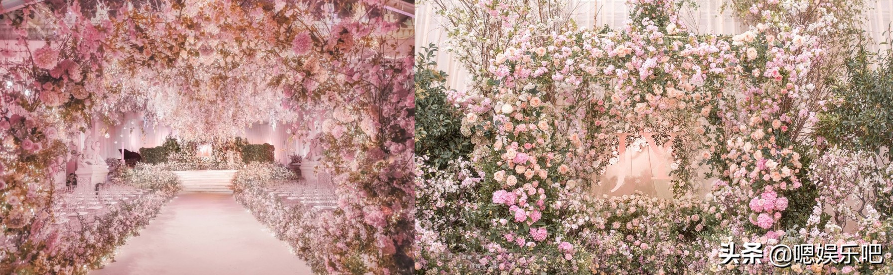 明星婚礼现场布置,张馨予婚礼现场金碧辉煌