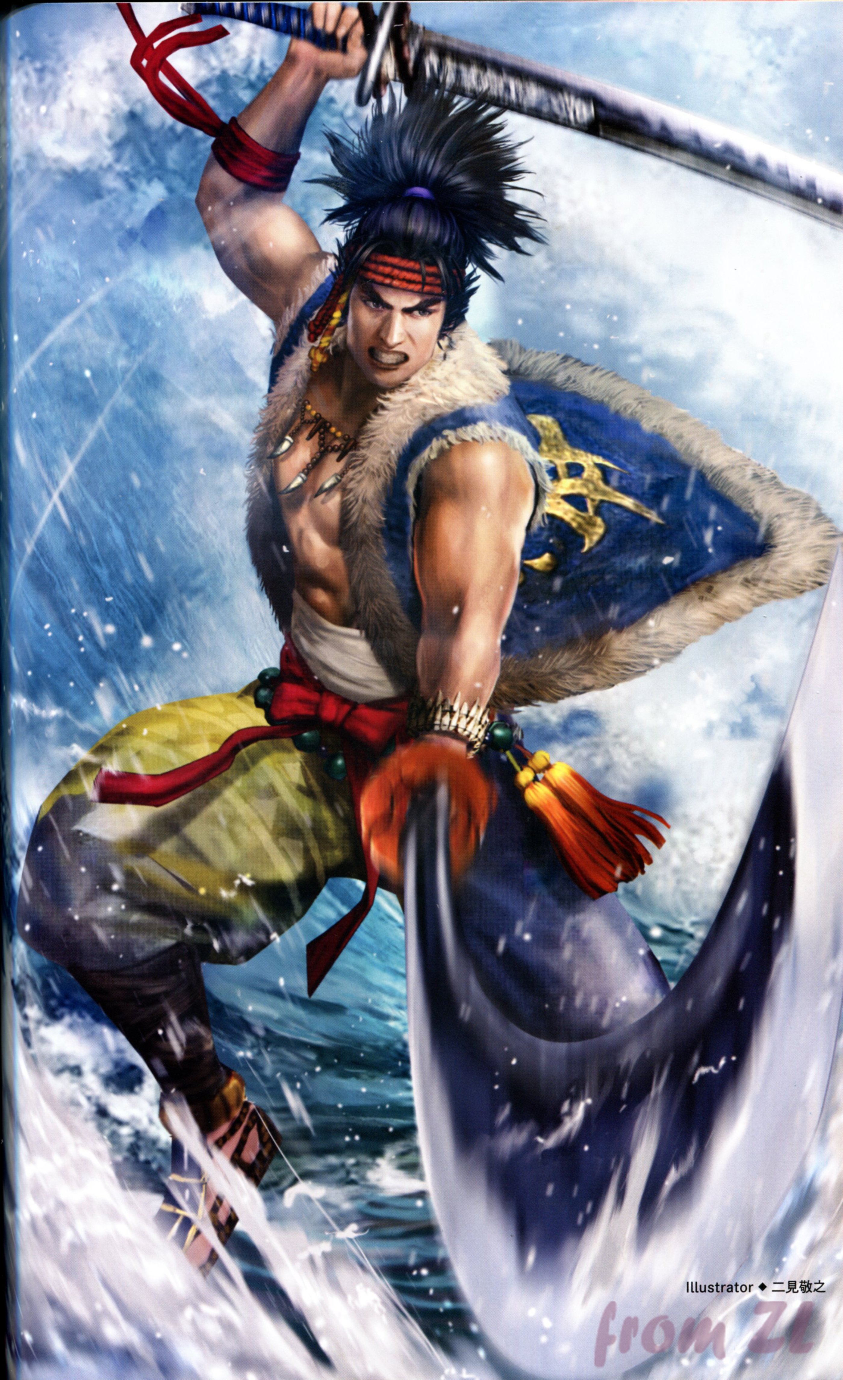 战国无双4设定角色原画集，神无双极意55名武将CG插画壁纸欣赏