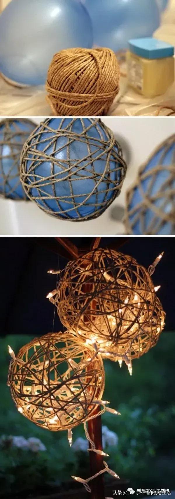 diy创意手工制作灯罩,变废为宝的手工制作灯罩